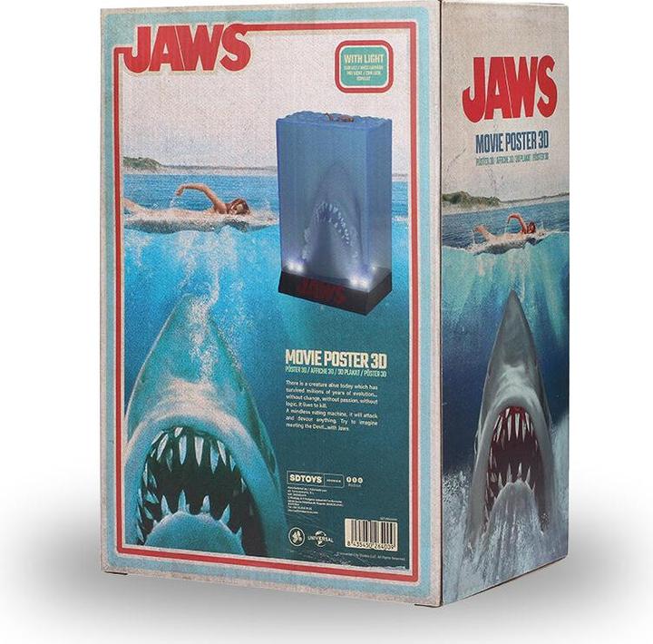 Image du produit SD Toys Jaws 3D Poster Figure PVC 50th Anniversary 26 cm (10 x 26 cm)