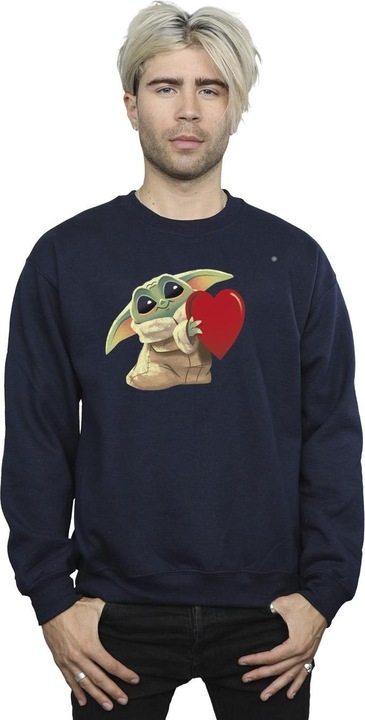 Actual product image Star Wars Mens The Mandalorian The Kids With Heart Sweatshirt (5XL)