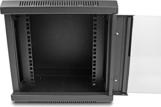 Produktbild Delock 10? Netzwerkschrank mit Glastür 6 HE schwarz (6 HE, 10 Zoll Rack)