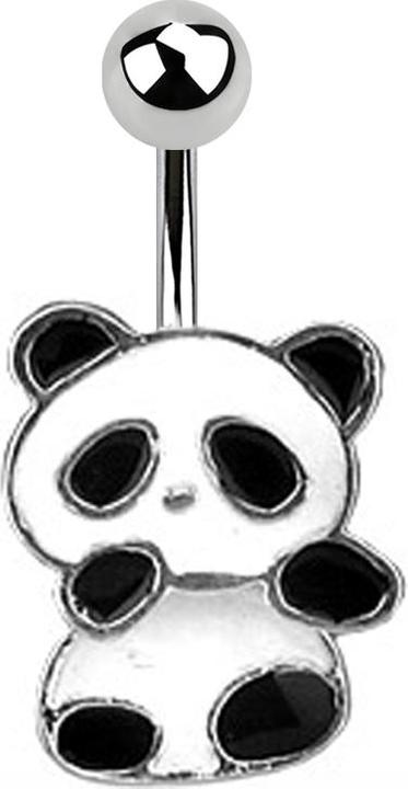 Immagine prodotto Star Piercing Banana in argento con ciondolo a forma di panda (senza ottone, Acciaio chirurgico 316L)