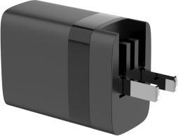 Actual product image Speedlink Travel Charger USB-A & USB-C 15W for US-UK-EU, black (15 W, 2 ports)