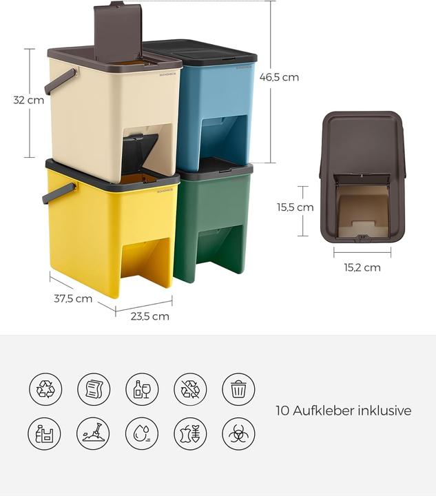 Image du produit Songmics LTB760Q01 Mülleimer-Set (80 l)