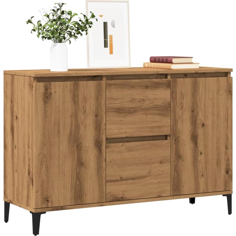 VidaXL, Kommode + Sideboard, Sideboard Kommode Anrichte Beistellschrank Artisan-Eiche Holzwerkstoff
