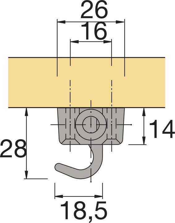 Produktbild Hettich Schliesshaken rechts rechts (Fensterhaken, 10 Stk.)