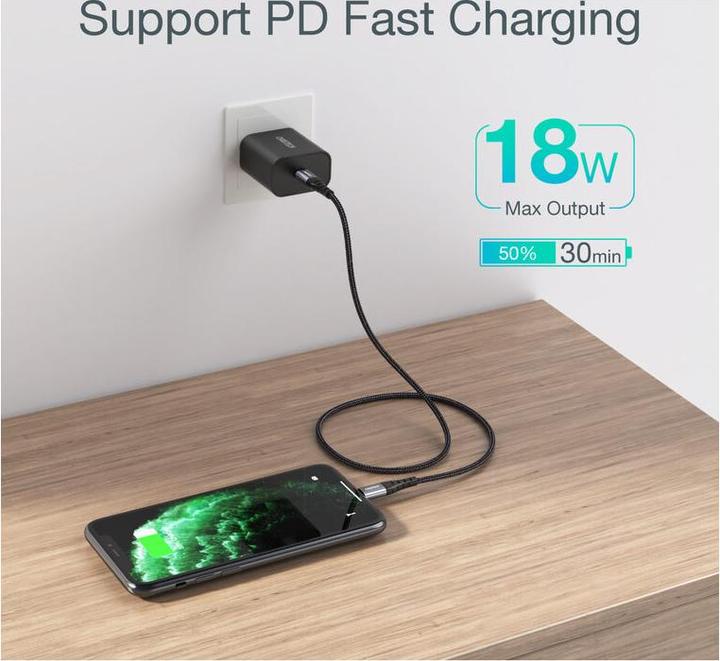 Immagine prodotto Choetech Cavo USB-C/Lightning>80cm (1.20 m, USB 2.0, 18 W)