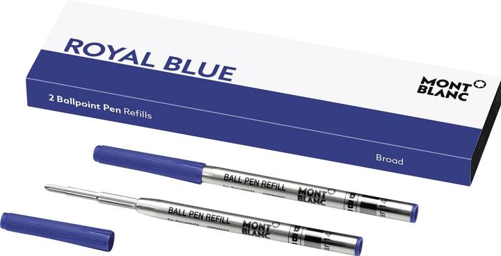 Montblanc Ballpoint pen refill large (2 Piece, Blue, 0.60 mm)
