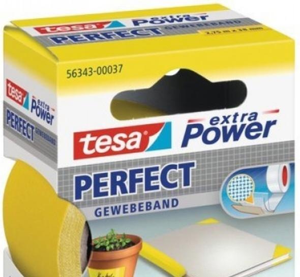 Actual product image tesa EXTRA POWER PERFECT fabric tape, fabric-reinforced duct tape (38 mm)