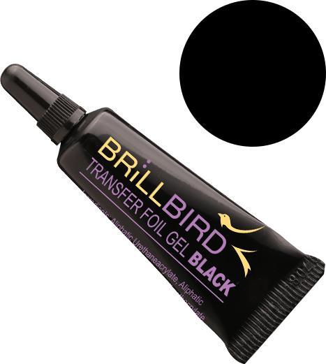 BrillBird Transfer Foil Gel Schwarz 5ml (Schwarz, Gel-Effekt Nagellack)