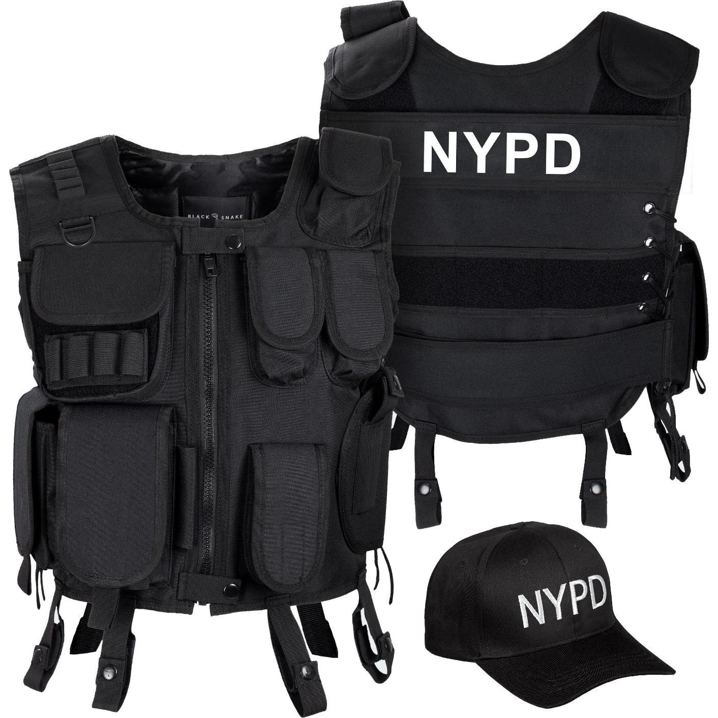 Black Snake Kostüm mit Weste und Cap (L, XL)