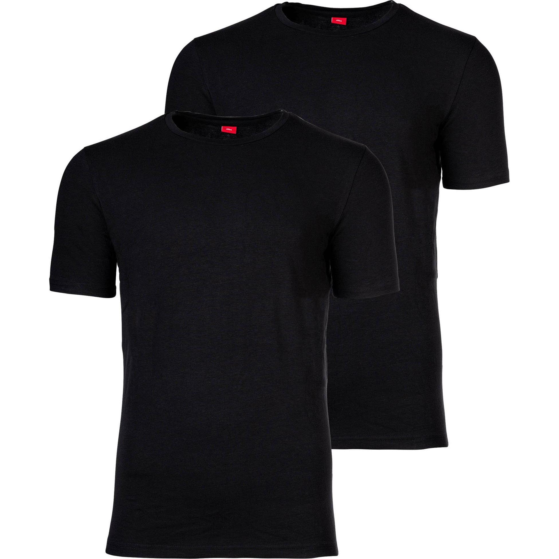 S.Oliver, Herren, Shirt, T-Shirt Casual Figurbetont, Schwarz, (XL)