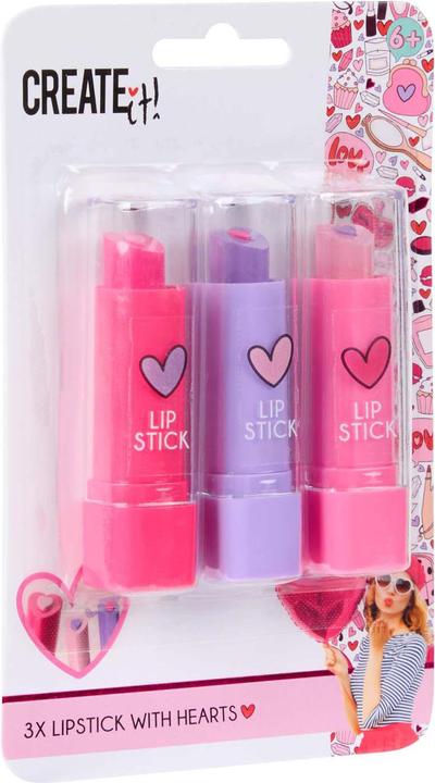 Create It! Herz-Lippenstift, 3 Stück.