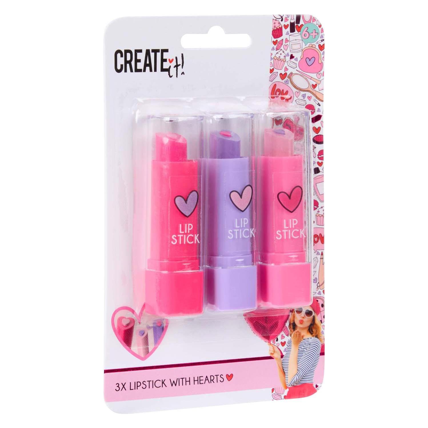 Create It! Hart Lippenstift, 3 Stuks.