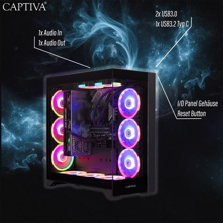 Image du produit Captiva Highend Gaming R99-725 Ryzen 9 Radeon RX 9070 XT (2000 Go, 32 Go, AMD Ryzen 9 9900X, Radeon RX 9070 XT)