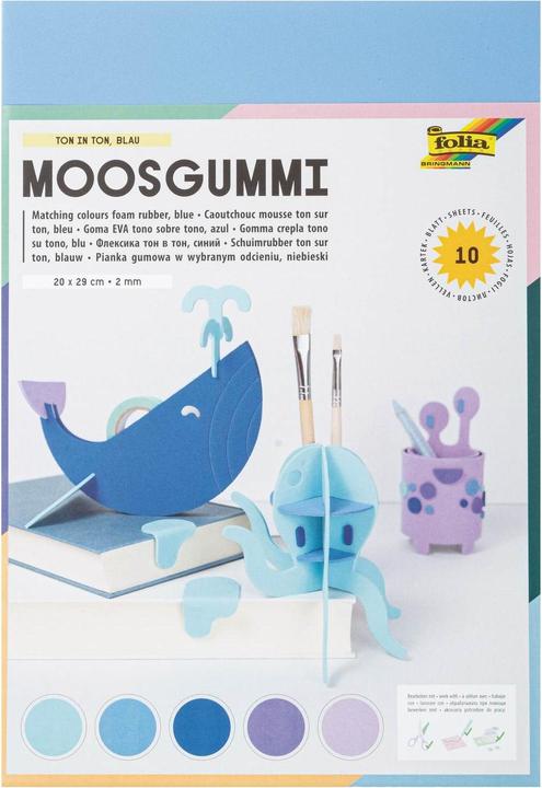 Actual product image Folia Foam rubber set tone on tone blue