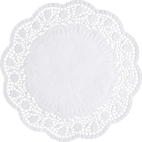 Papstar Cake tips round white (100 x)