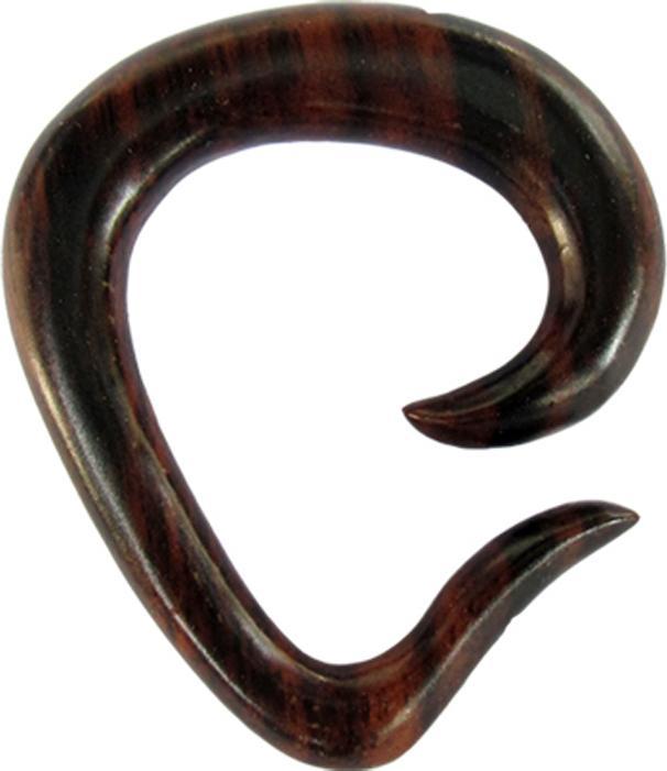 Immagine prodotto Star Piercing Peso dell'orecchio a spirale V in legno di Narra (senza ottone, Organico)