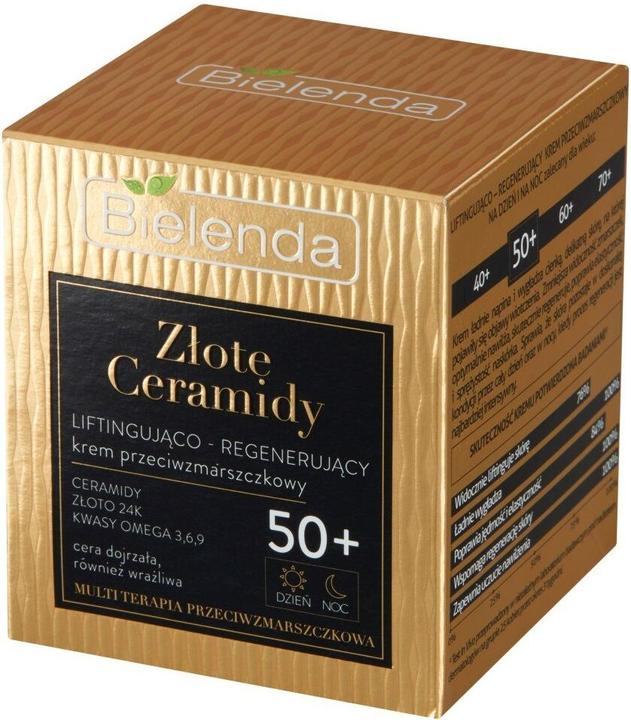Actual product image Bielenda Złote Ceramidy liftingująco-regenerujący krem przeciwzmarszczkowy 50+ na dzień i noc 50ml (50 ml)