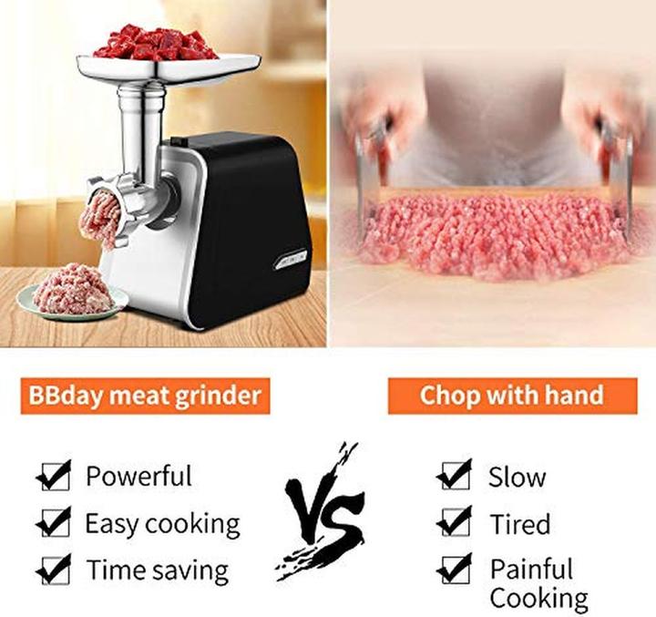 Produktbild Coocheer Professional sausage machine with 3 different cutting accessories 2000 W