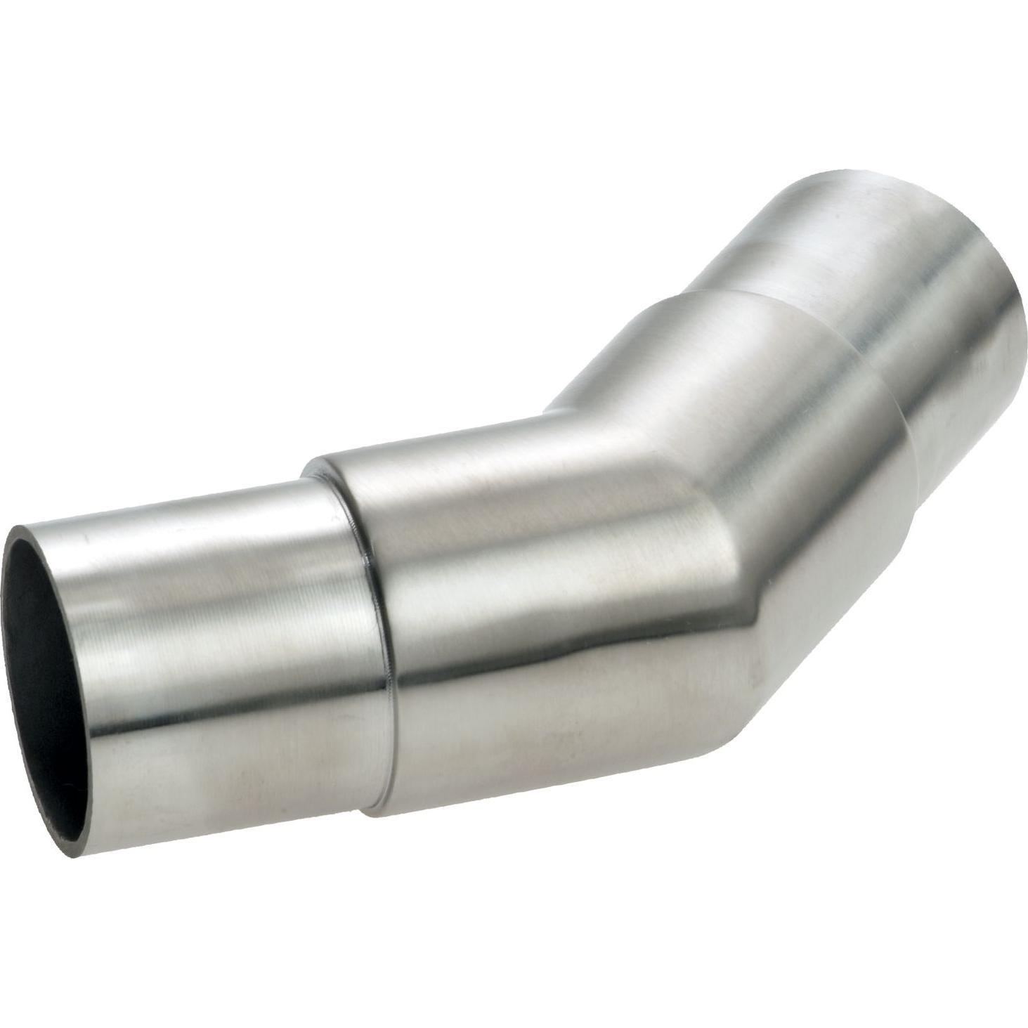 Thumbnail - Croso, Baubeschläge + Holzverbinder, Eckbogen rund 45° für Rohr ø 42,4 x 2,0 mm, Edelstahl geschliffen V2A (1 Stk.)