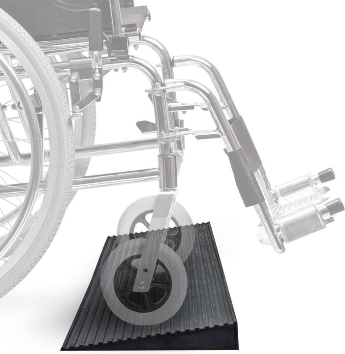 Immagine prodotto Wiltec Rampa a soglia 25x150x900mm, in gomma piena antiscivolo per sedie a rotelle, pedane, ecc.