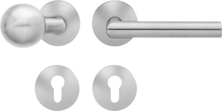 Produktbild Karcher Objekt-Feuerschutz-Wechselgarnitur Rhodos XL EPRO18 PZ Edelstahl rechts (Türgarnitur)