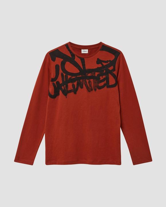 Produktbild s.Oliver T-Shirt Longsleeve mit Graffiti-Print (146, 152)