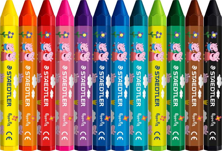 Produktbild Staedtler Peppa Pig Kinderwachsmalkreiden und Schaber (12x)