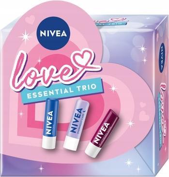 NIVEA Love Essential Trio Lip Balms Original Overnight Care Blackberry Shine 3x48g (Lipverzorging)