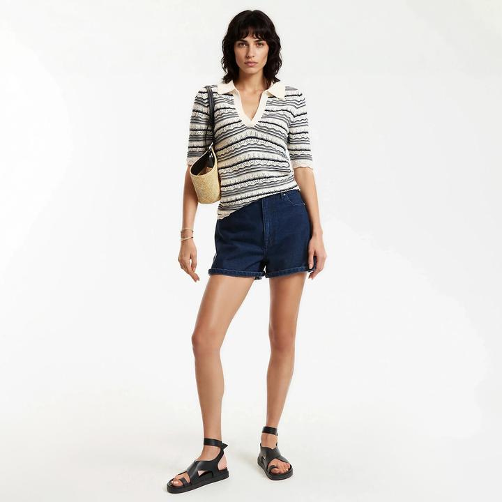 Produktbild La Redoute Collections Polopullover mit Lochmuster (L)