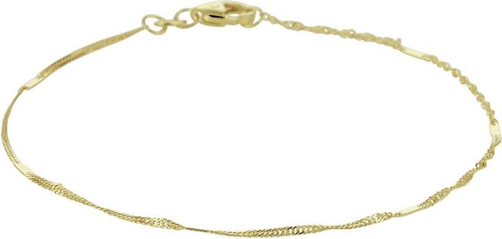 Actual product image Sparkle14 armband singapore 1,1 mm 18 cm - Goud (18 cm, Yellow gold)