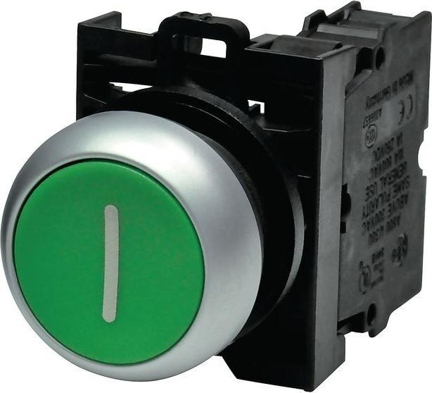 Produktbild Eaton Complete Push button Green "I" 1N/O