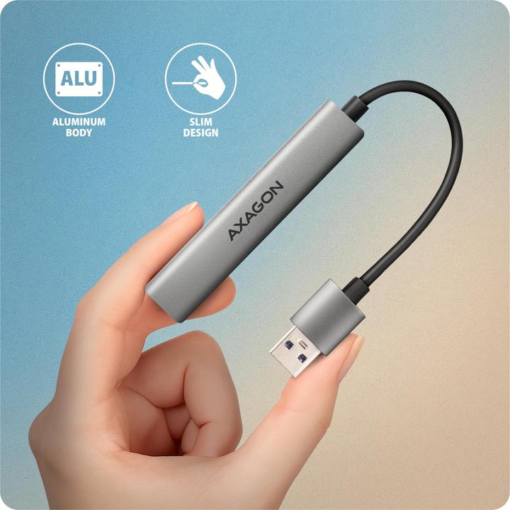 Immagine prodotto Axagon Another product HUE-STA ALU STRIP USB-A 4 port hub (USB-A, USB-C, 4 porte)