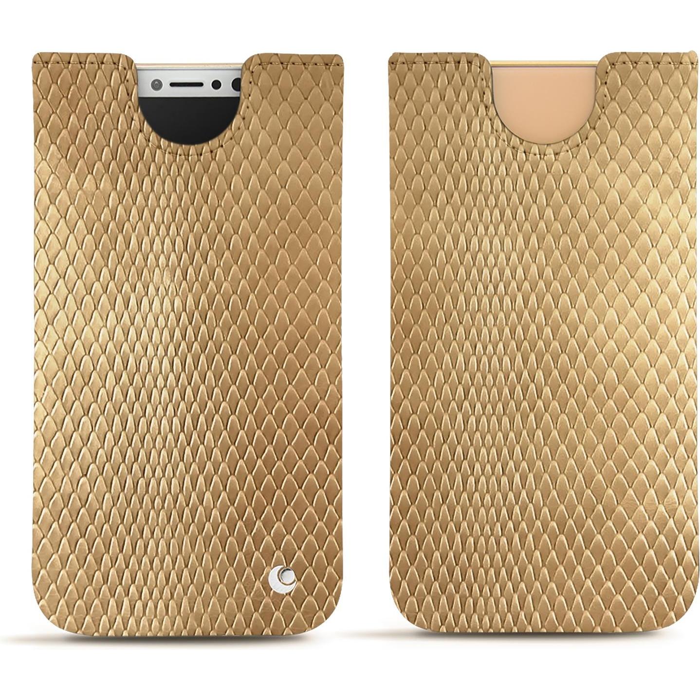 Noreve Lederschutzhülle (Apple iPhone X), Smartphone Hülle, Beige