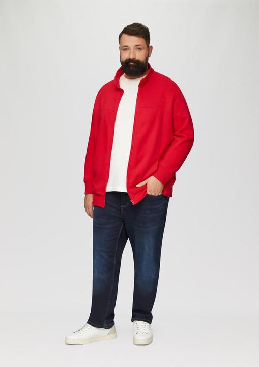 Produktbild s.Oliver Sweatshirt Jacke Sweatjacke mit Stehkragen (4XL)