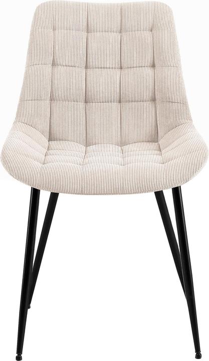 Actual product image CLP Sardna dining chair upholstered in corduroy with backrest