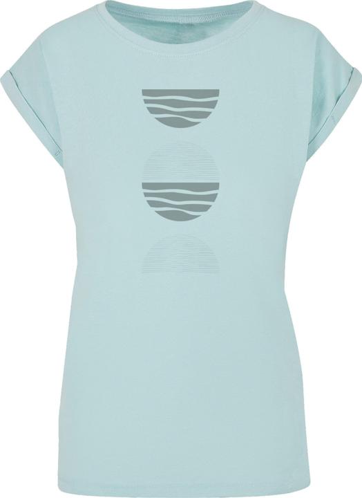 Produktbild Merchcode Ladies Abstract Waves Extended Shoulder Tee - 171755 (S)
