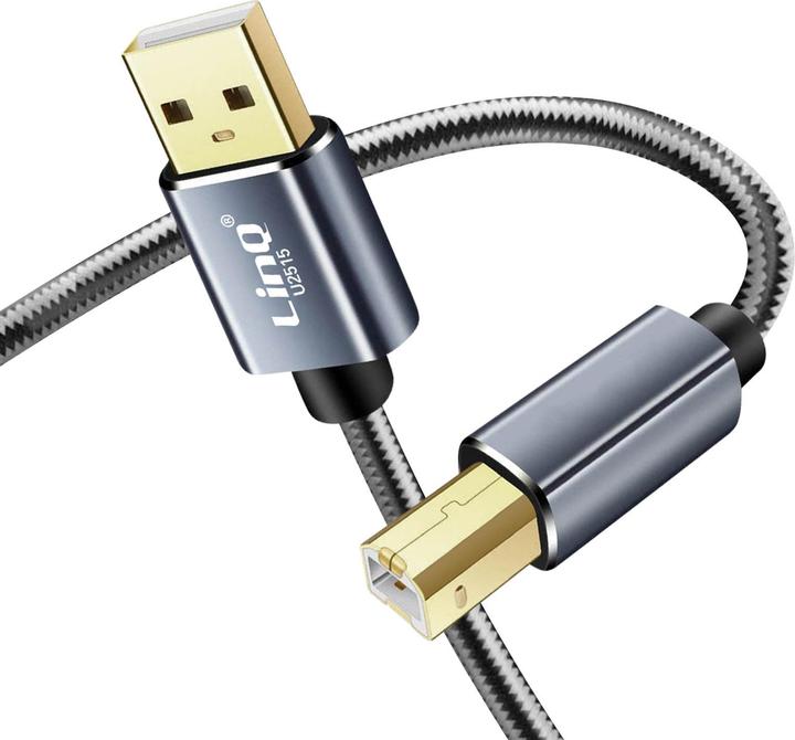 Actual product image LinQ Printer cable 1.5m nylon USB B (1.50 m, USB 2.0)