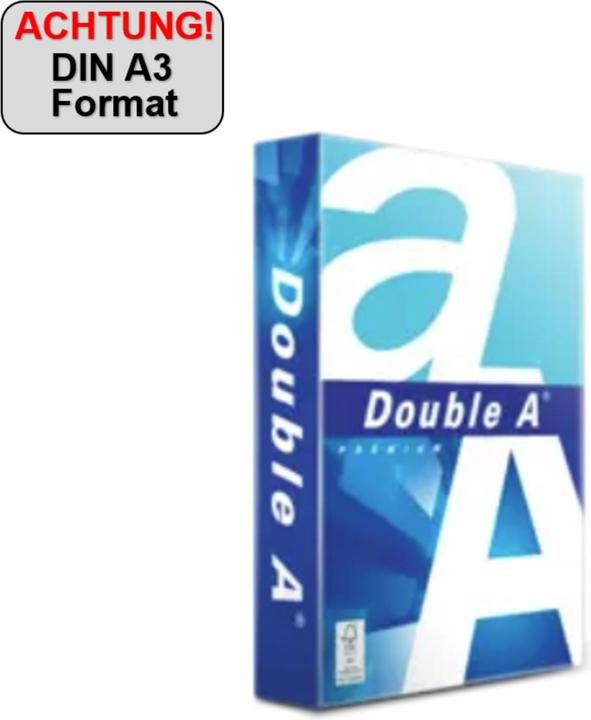Produktbild Double A PREMIUM PAPIER 80GR A3 708960800620009 500Blatt (80 g/m², 500 x, A3)