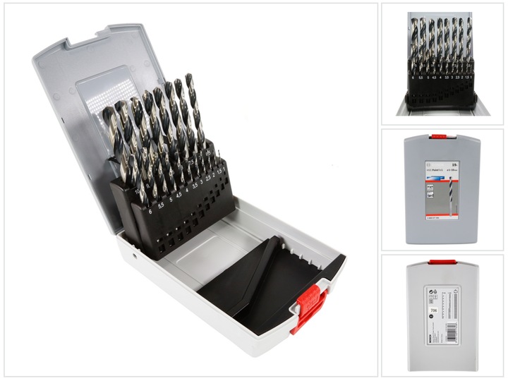 Image du produit Bosch Professional Zubehör HSS twist drill PointTeQ Set (1 mm, 1,5 mm, 2 mm, 2,5 mm, 3 mm, 3,5 mm, 4 mm, 4,5 mm, 5 mm, 5,5 mm, 6 mm, 6,5 mm, 7 mm, 7,5 mm, 8 mm, 8,5 mm, 9 mm, 9,5 mm, 10 mm)