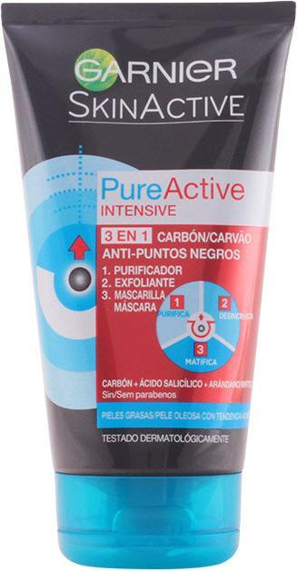 Actual product image Garnier PURE ACTIVE 3 en 1 carbón intensive gel puntos negros 150 ml (Cleansing Foam, 150 ml)
