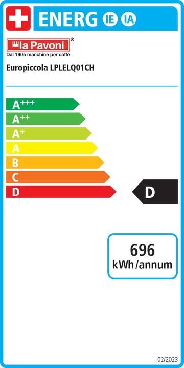 Energie-Label La Pavoni Europiccola Lusso