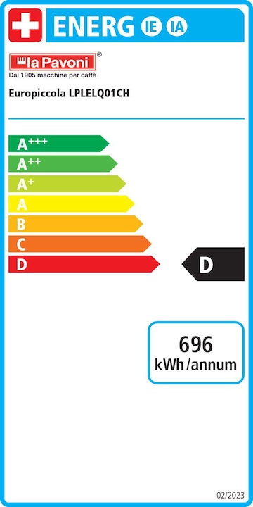 Label énergétique La Pavoni Europiccola Lusso