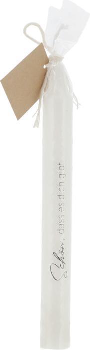 Produktbild G. Wurm Stabkerze mit Spruch, Paraffin aus Wachs weiss 6-fach, (B/H/T) 2x19x2cm (2 Stk.)