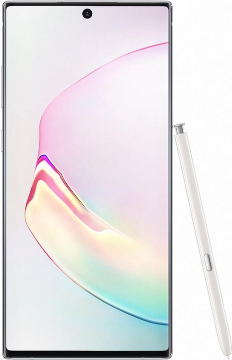 Actual product image Samsung Galaxy Note10+ (256 GB, White, 6.80", Hybrid Dual SIM, 16 Mpx, 4G)