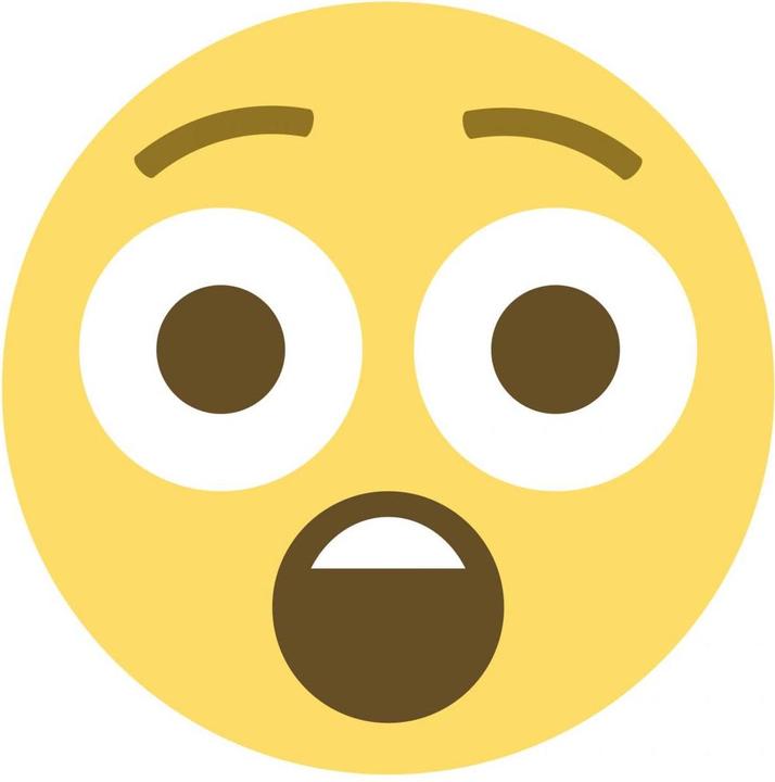 Actual product image Emojione Emoji Astonished Face (80 x 80 cm)