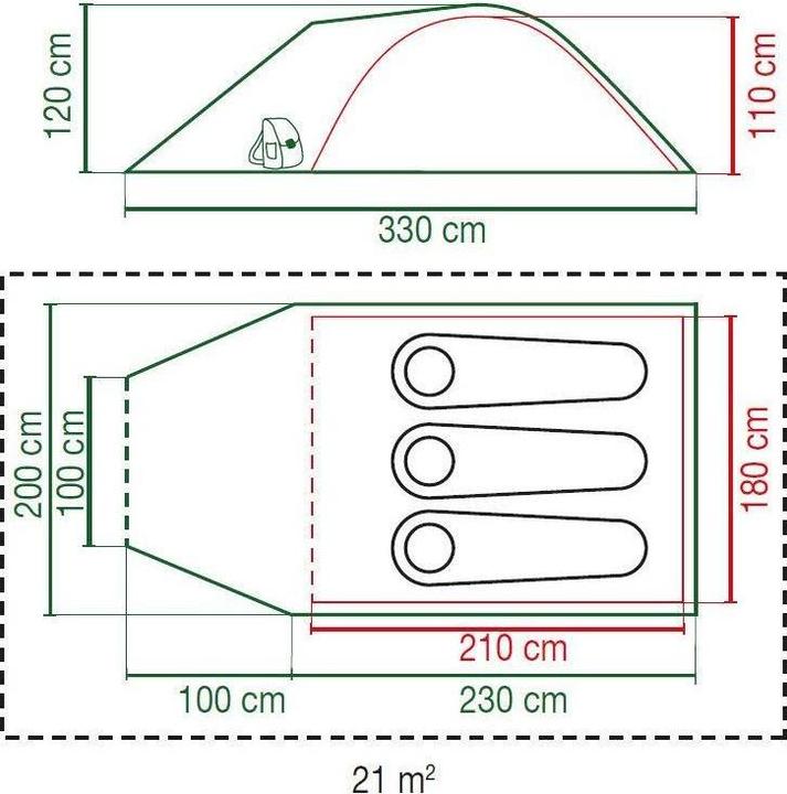 Productafbeelding Coleman Pingora 3 (Koepeltent, 3.70 kg, 3 personen)