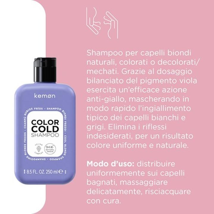Produktbild Kemon Color Cold Shampoo für gefärbtes, gebleichtes oder gesträhntes Haar (250 ml)