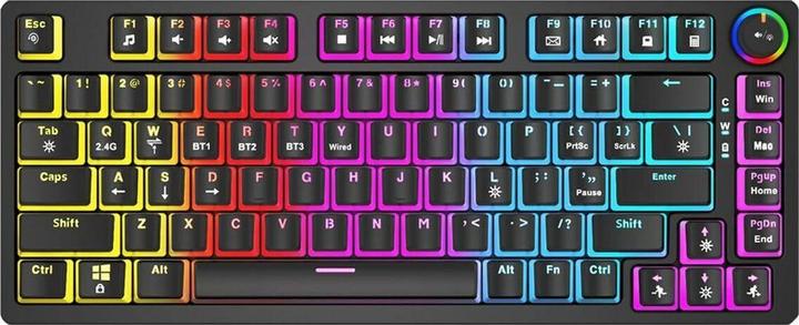 Actual product image Savio PHENIX Gateron Red Pro Pudding wireless mechanical keyboard (US, Cable, Wireless)