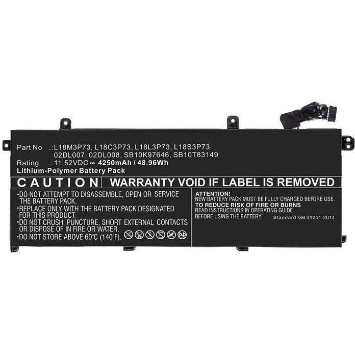 CoreParts 5B10W13906-CP (4250 mAh), Notebook Akku, Schwarz