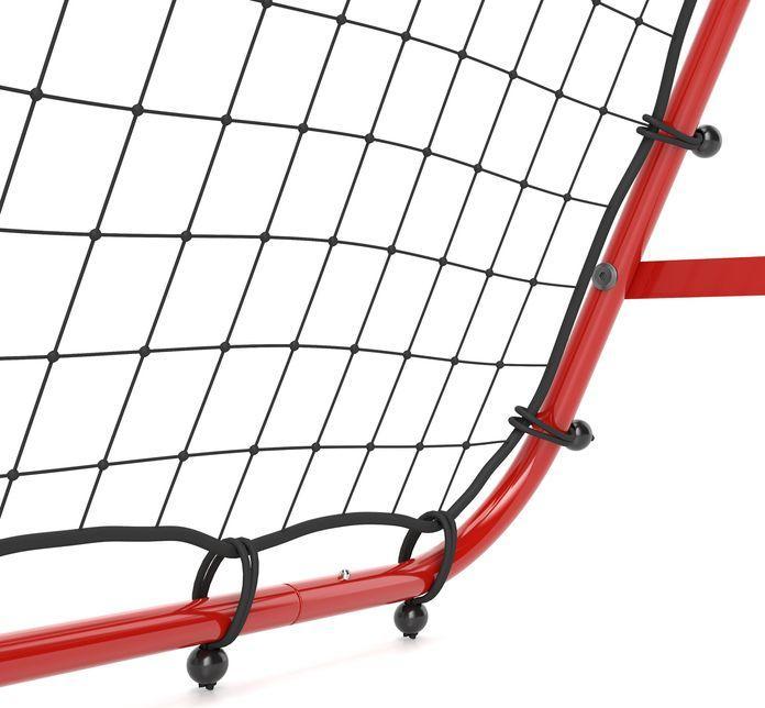 Immagine prodotto Swisshandel24 Fussball Rebounder Kickback Tor Rückprallwand Netz beidseitiger Rückprall, rot
